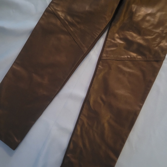 Vintage y2k brown leather pants by mitchies matchings - Picture 4 of 8